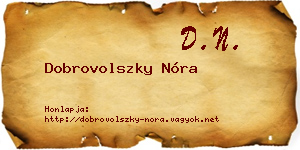 Dobrovolszky Nóra névjegykártya