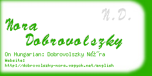 nora dobrovolszky business card